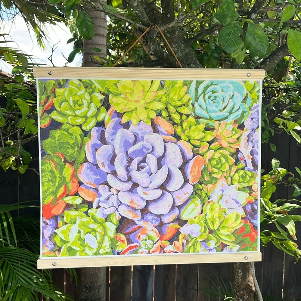 Succulents Painting Wall Decor